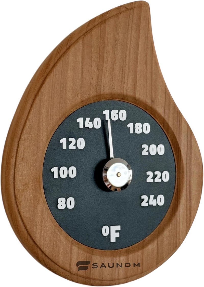 LUMERAM Premium Wooden Sauna Thermometer - Large Numbers, Durable and Long Lasting, Easy to Install Sauna Thermometer Fahrenheit - Image 1